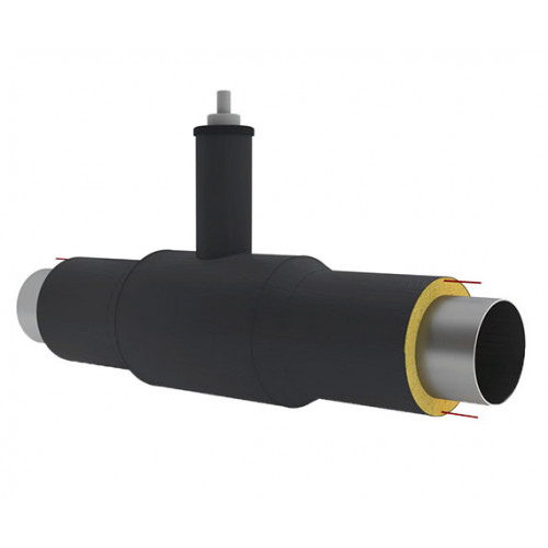 Кран шаровой ППУ ПЭ тип 1 Ст3сп LD 25х4х1900 мм ГОСТ 3262-75