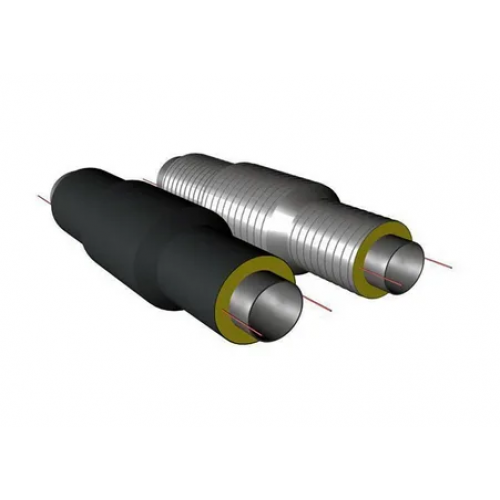 Сильфонный компенсатор двухсекционный ППУ ПЭ тип 1 1,6 МПа Ст20 AISI 321 32х3х50 мм ГОСТ 8732-78