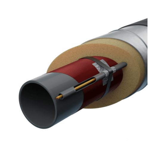 Труба в ППУ изоляции с греющим кабелем в полиэтиленовой оболочке тип 2 Ст3сп Ду32 42,3х2,8 мм ГОСТ 3262-75